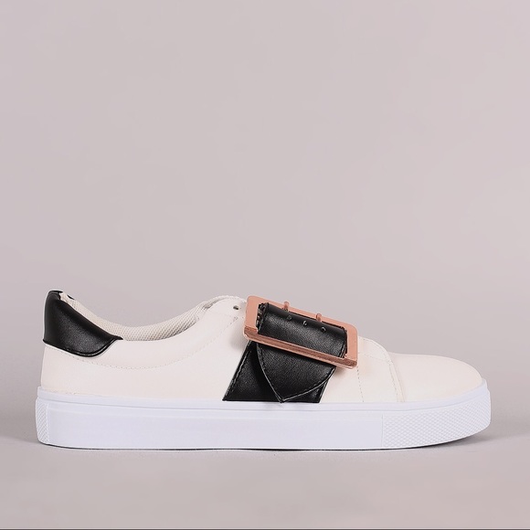 NWT. White buckle sneaker - Picture 7 of 8